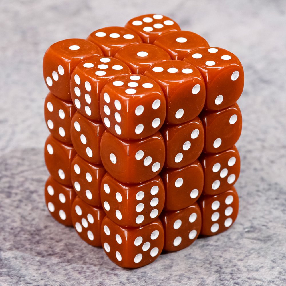 12mm 6 Sided Dice in Plastic Box Square Opaque 12mm standard Dice for RPG DND