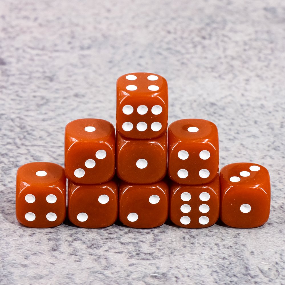 12mm 6 Sided Dice in Plastic Box Square Opaque 12mm standard Dice for RPG DND