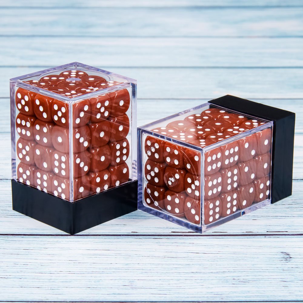 12mm 6 Sided Dice in Plastic Box Square Opaque 12mm standard Dice for RPG DND