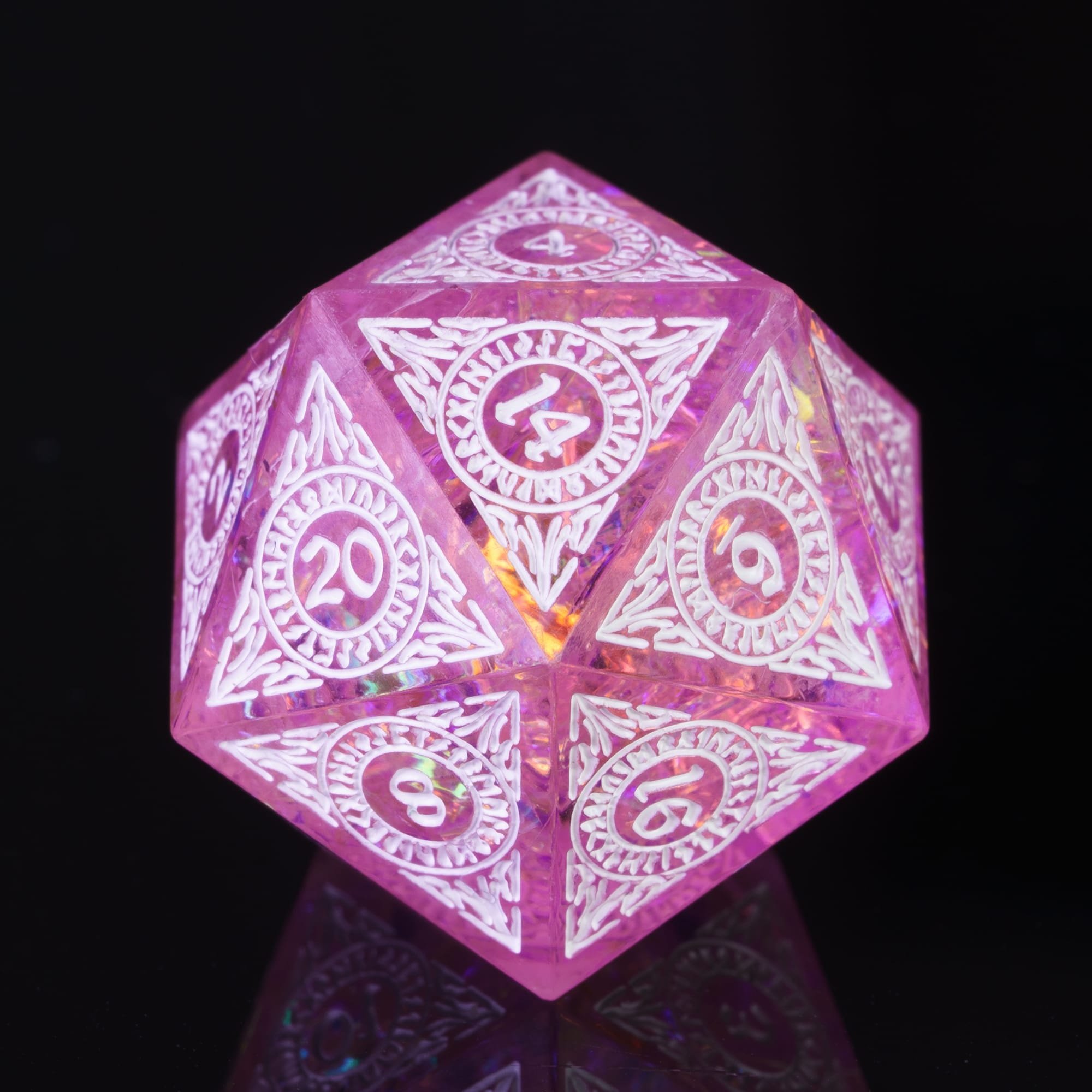 Udixi Custom Handmade Magic Circle Pattern Dice Dungeons and Dragons DND RPG board game Dice Set