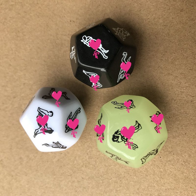 Wholesale Sexy Dice Game 12 Sides Position Dice Sex Erotic Adult Couple game dice