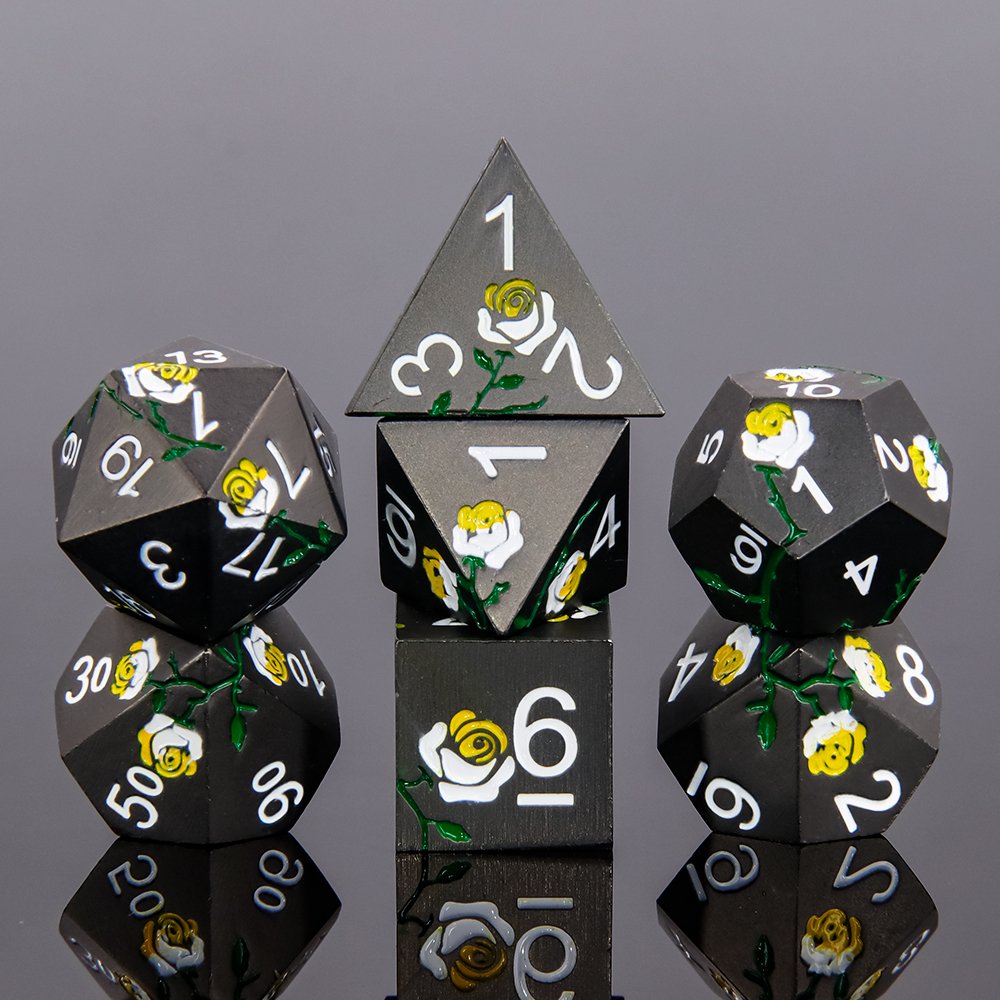 Custom polyhedral metal dice 7 dice set RPG game dice For Board games