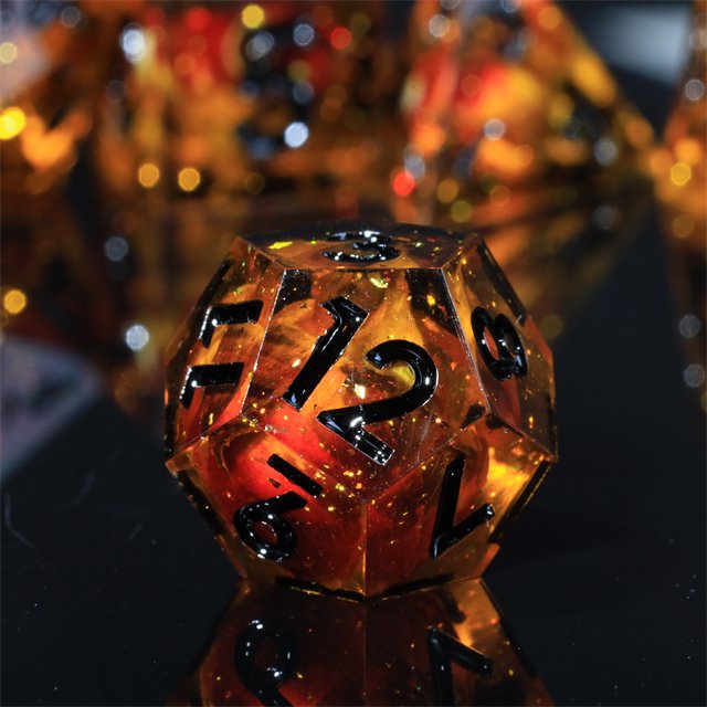 Mini Planet Wholesale Dragon and Dungeon Dice Resin Polyhedral DND 7pcs Set Sharp Edges Dice RPG board role-playing games Dice