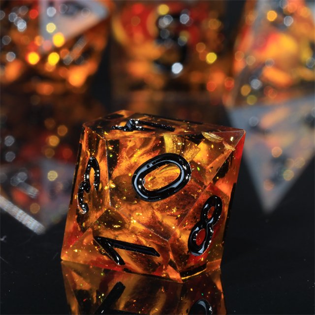 Mini Planet Wholesale Dragon and Dungeon Dice Resin Polyhedral DND 7pcs Set Sharp Edges Dice RPG board role-playing games Dice