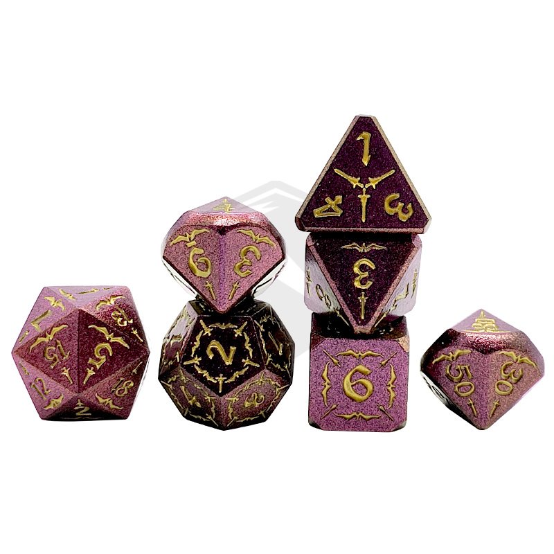 DND Dice Set Sharped Dungeons and Dragons Polyhedron D6 D20 Metal DND rpg Dice with dice bag