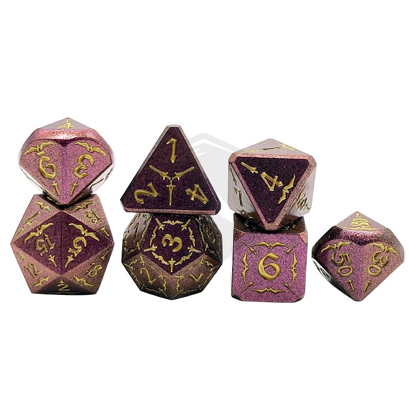 DND Dice Set Sharped Dungeons and Dragons Polyhedron D6 D20 Metal DND rpg Dice with dice bag