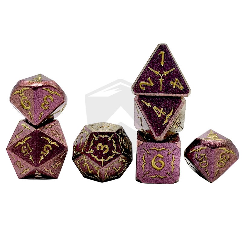 DND Dice Set Sharped Dungeons and Dragons Polyhedron D6 D20 Metal DND rpg Dice with dice bag