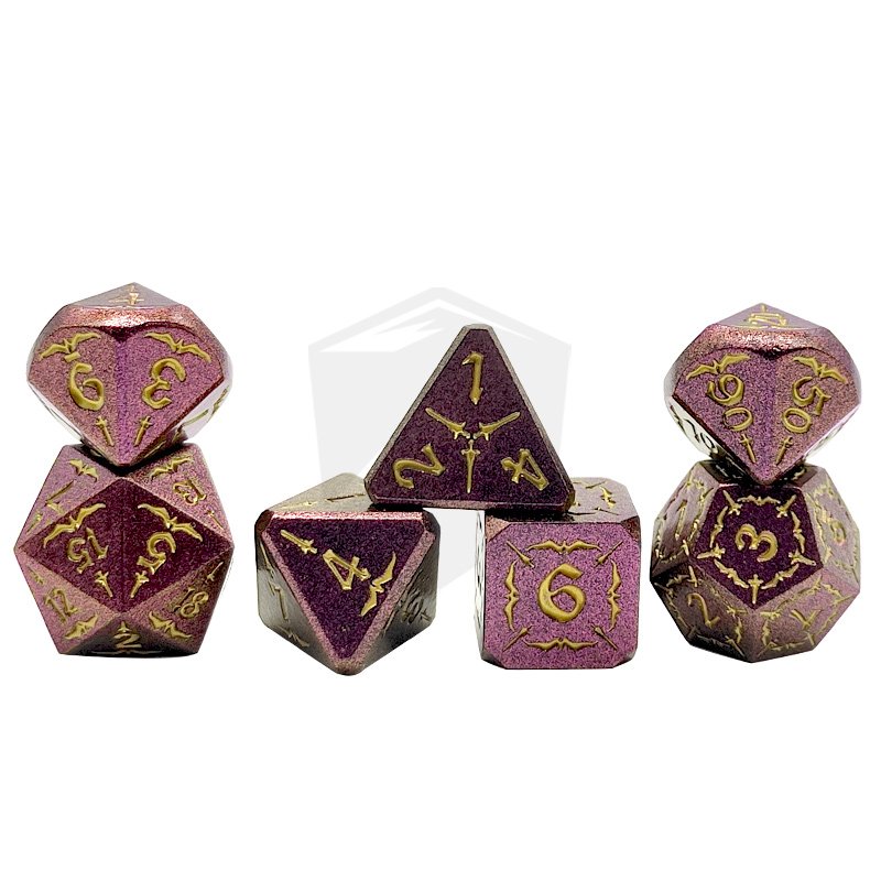 DND Dice Set Sharped Dungeons and Dragons Polyhedron D6 D20 Metal DND rpg Dice with dice bag