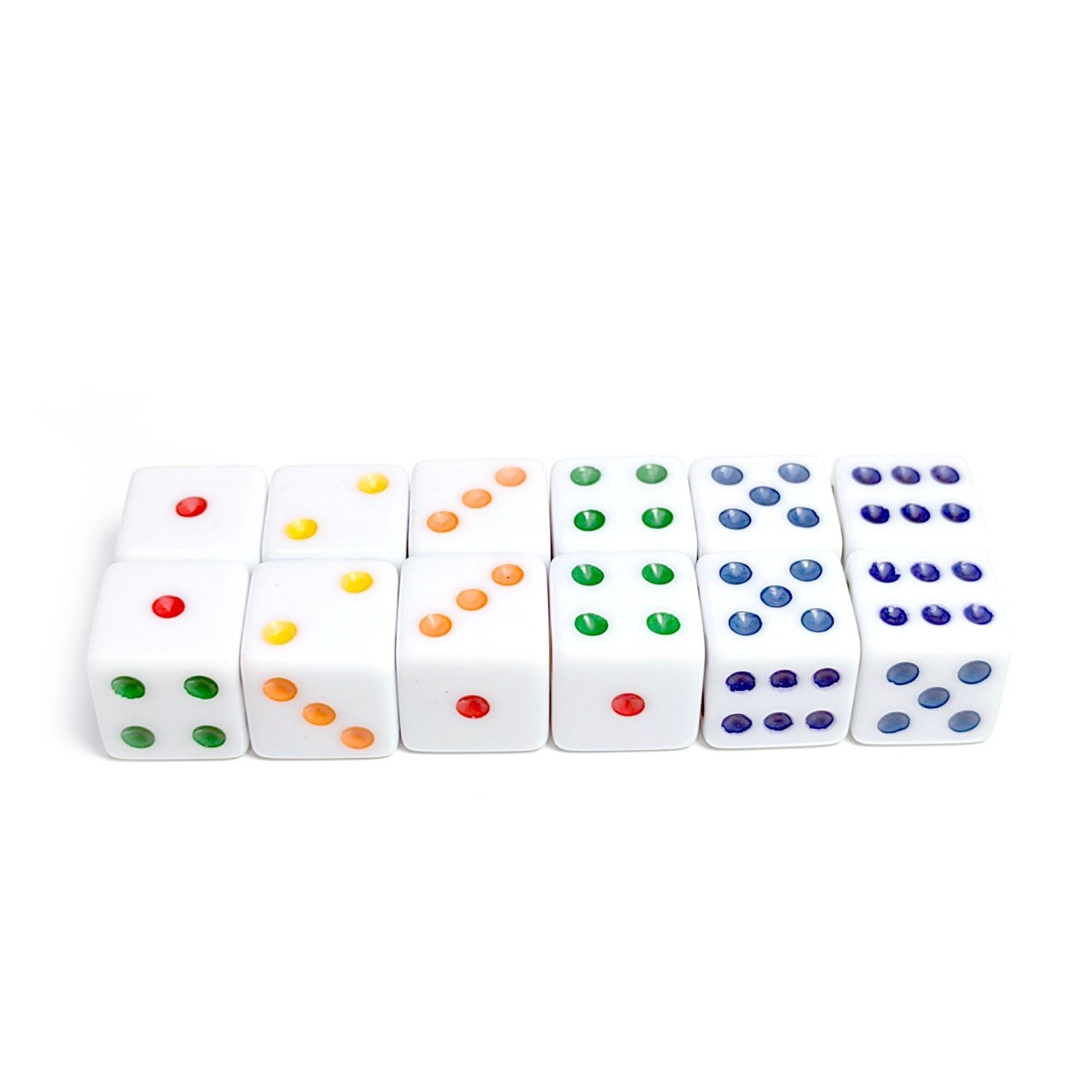 Wholesale 25mm red yellow orange green blue Right dots Angle plastic cube drinking custom logo rpg dice