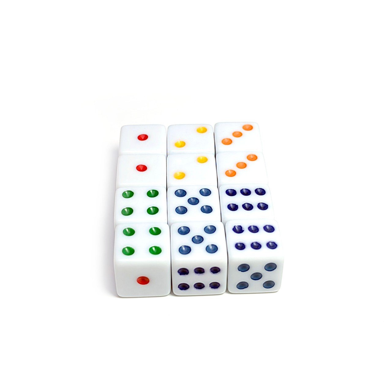 Wholesale 25mm red yellow orange green blue Right dots Angle plastic cube drinking custom logo rpg dice