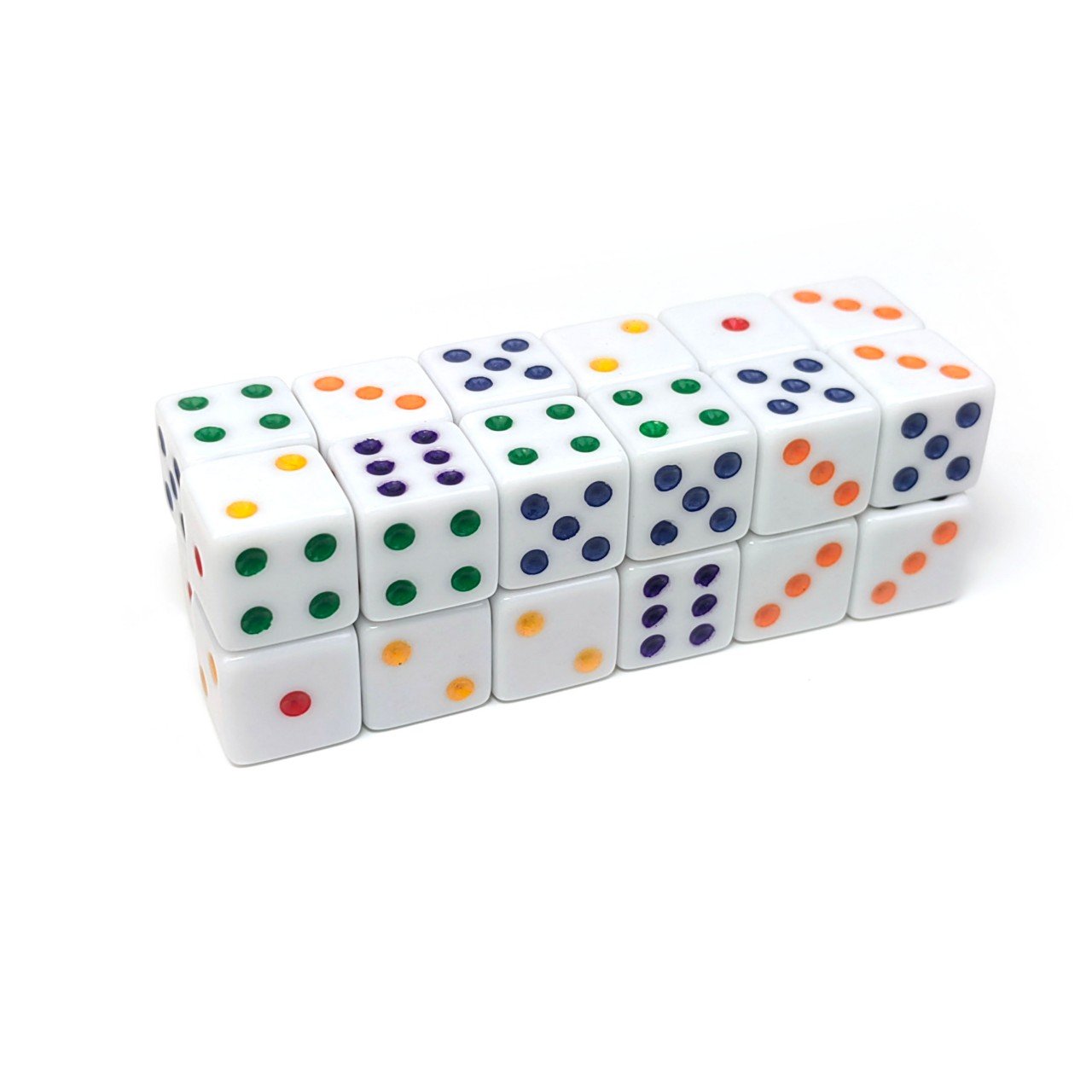 Wholesale 25mm red yellow orange green blue Right dots Angle plastic cube drinking custom logo rpg dice