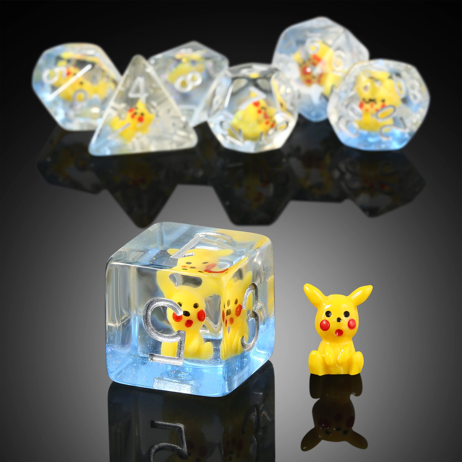 Custom DnD Dice Game D4 D6 D8 D10 D12 D20 D% Dungeons and Dragons Dice Set D&D Role Playing Dice Miniatures for TTRPG Board Game