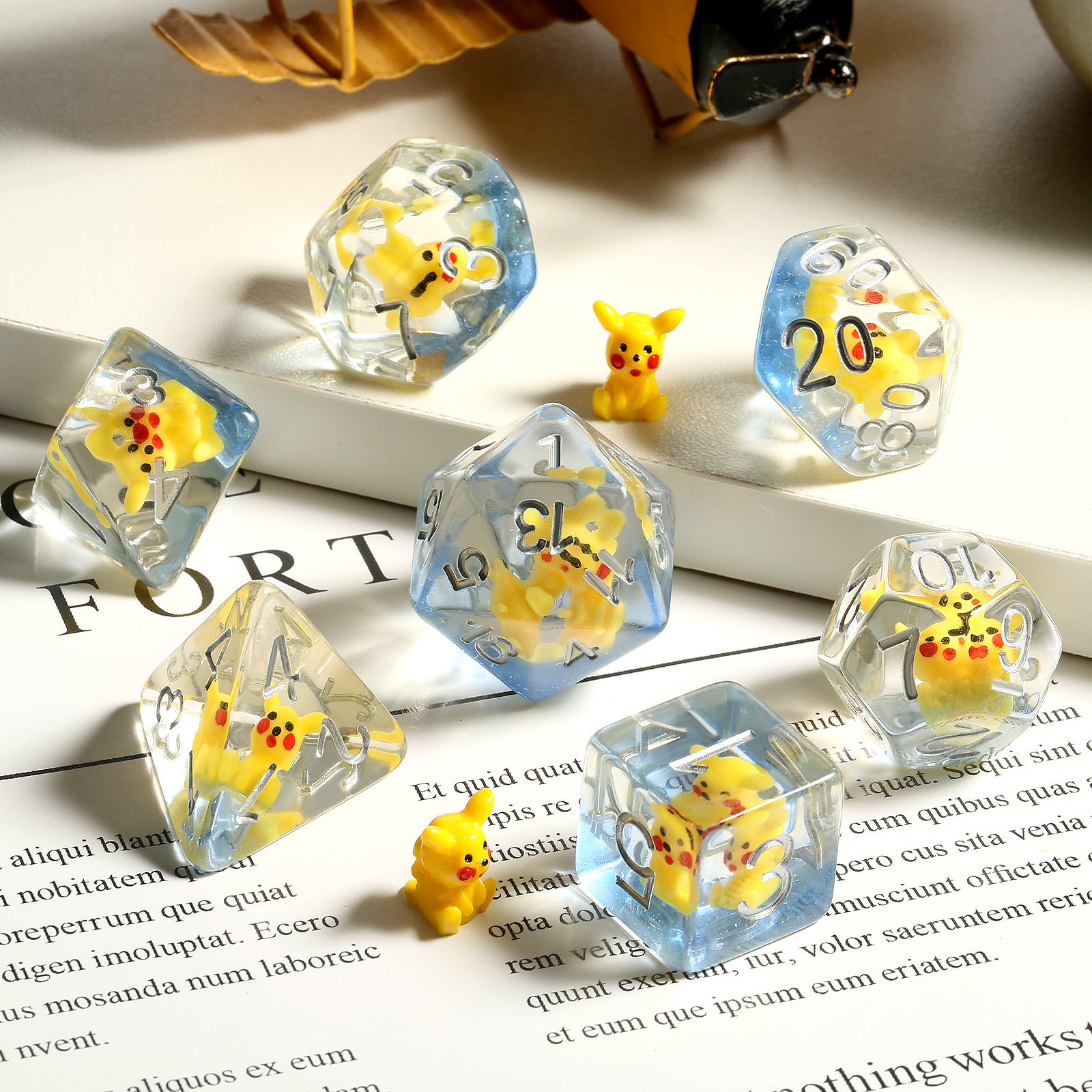 Custom DnD Dice Game D4 D6 D8 D10 D12 D20 D% Dungeons and Dragons Dice Set D&D Role Playing Dice Miniatures for TTRPG Board Game
