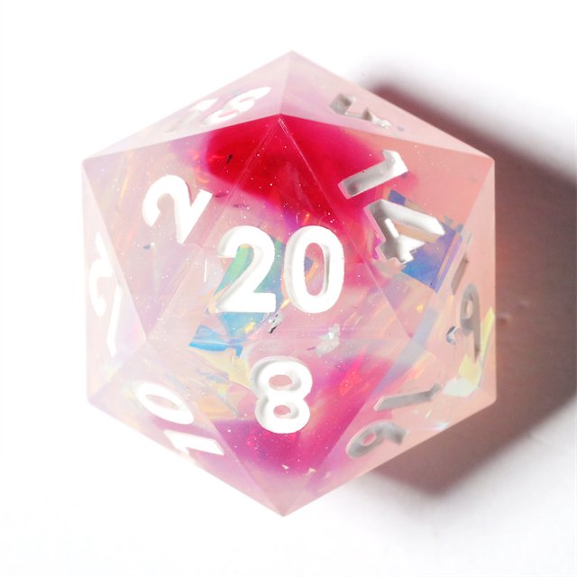 MINI PLANET Custom Resin ROSE DREAMSCAPE DND Sharp Edges Dragon and Dungeon Gift Dice Set Polyhedral Board Game RPG Game Dice