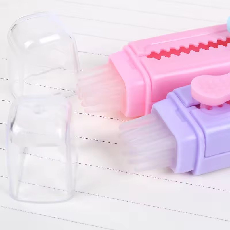 childrens' pencil erasers creative retractable brush eraser students school with high appearance level push and pull eraser
