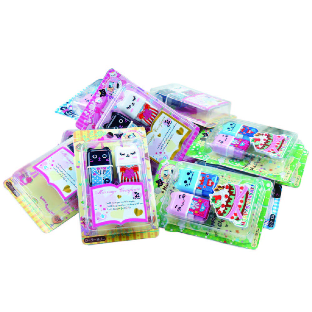Kawaii Animal Pencil Eraser School Stationery Supplies Material Cute Panda Cat Office Rubber Cute and Convenient Stationery Set