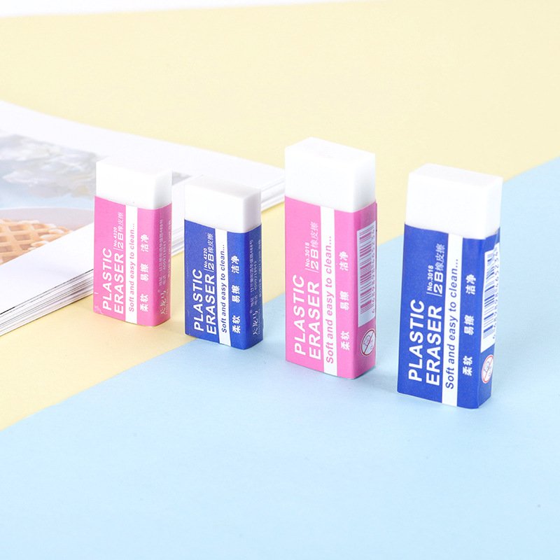 New 2B White Eraser Elementary School Drawing Soft Rectangular Pencil Eraser Children'S Eraser For Srusent