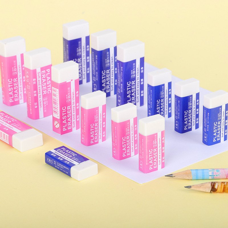 New 2B White Eraser Elementary School Drawing Soft Rectangular Pencil Eraser Children'S Eraser For Srusent