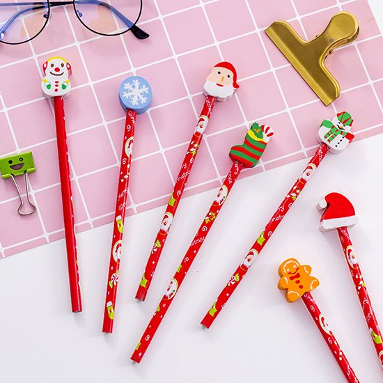 Christmas TPR mini eraser kids use pencil cute kawaii eraser for children