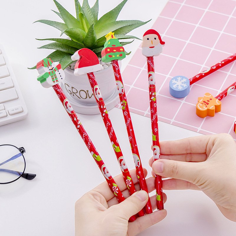 Christmas TPR mini eraser kids use pencil cute kawaii eraser for children