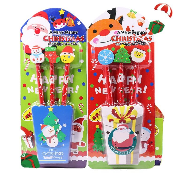Christmas TPR mini eraser kids use pencil cute kawaii eraser for children