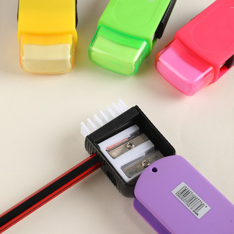 Creative Single Hole Pencil Sharpener Eraser Two In One Multifunctional Office Stationery Mini Cute School Supplies