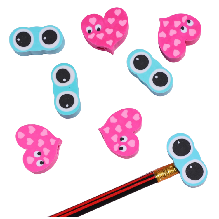 factory new Custom Cartoon Rubber Head Erasers Topper Pencils eraser for kids