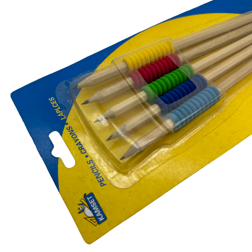 New Design Eco-Friendly Standard Pencils 2B HB with Comfortable Grip Pack of 5 Standard-Length 2B HB Pencils