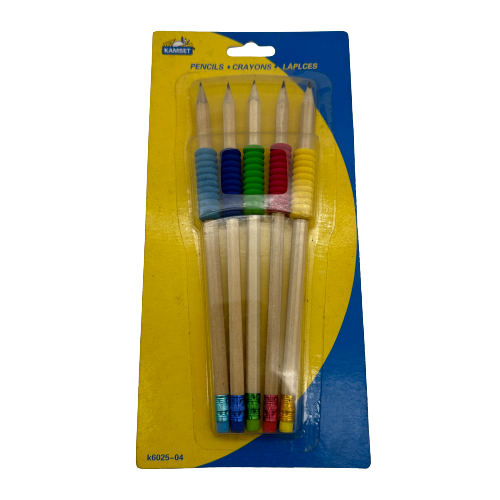 New Design Eco-Friendly Standard Pencils 2B HB with Comfortable Grip Pack of 5 Standard-Length 2B HB Pencils