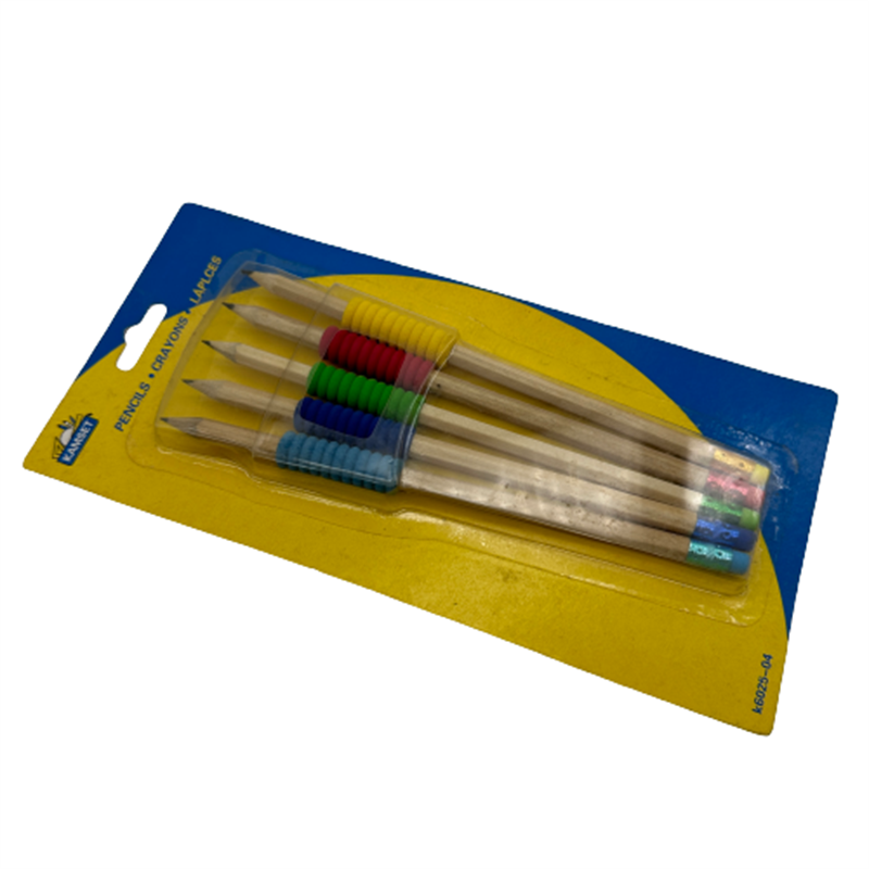 New Design Eco-Friendly Standard Pencils 2B HB with Comfortable Grip Pack of 5 Standard-Length 2B HB Pencils