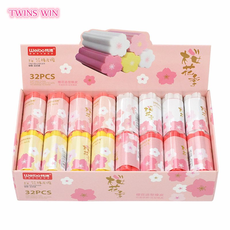 Cherry Blossom Cartoon Fun Children's Eraser Student Exam Correction Rubber Pencil Eraser 743