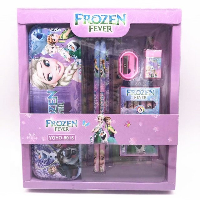 Cartoon pencil set Creative stationery children's prize student stationery set gift box primary school student supplies 5 piece