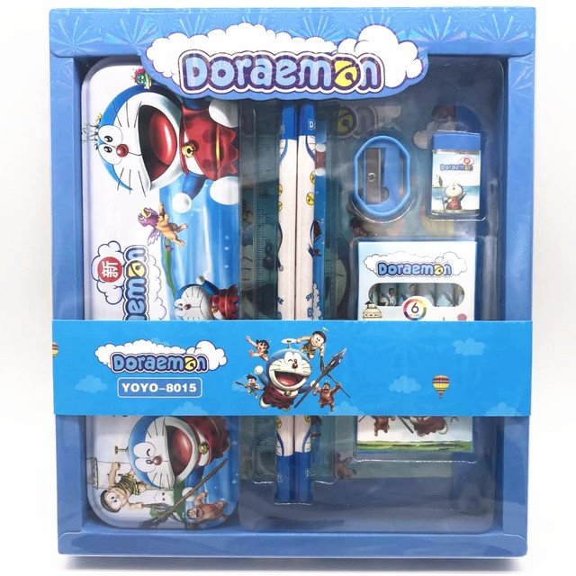 Cartoon pencil set Creative stationery children's prize student stationery set gift box primary school student supplies 5 piece