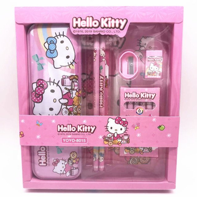 Cartoon pencil set Creative stationery children's prize student stationery set gift box primary school student supplies 5 piece