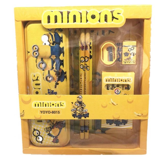 Cartoon pencil set Creative stationery children's prize student stationery set gift box primary school student supplies 5 piece