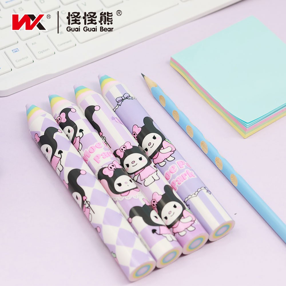 2024 NEW Cartoon cute kawayi pen type Pencil eraser Witch children's stationery large colored eraser factory for children