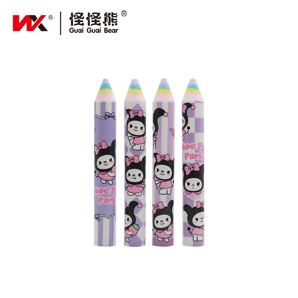 2024 NEW Cartoon cute kawayi pen type Pencil eraser Witch children's stationery large colored eraser factory for children