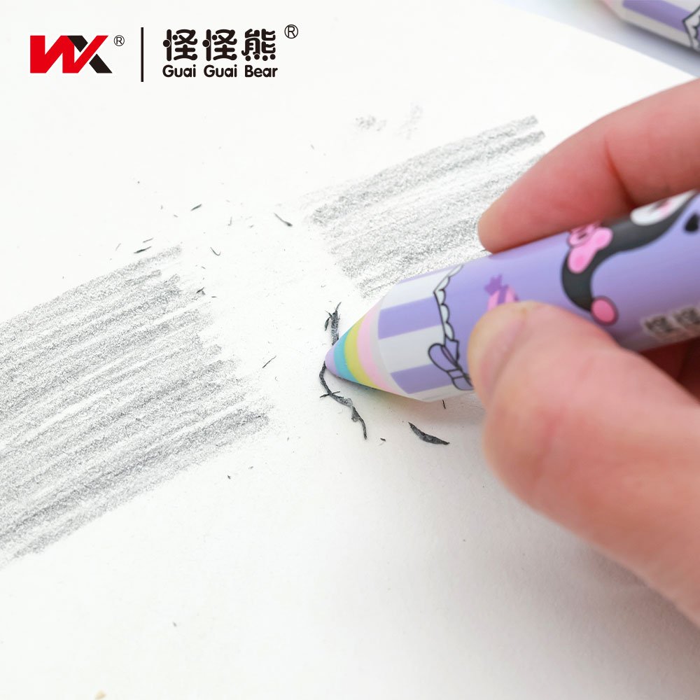 2024 NEW Cartoon cute kawayi pen type Pencil eraser Witch children's stationery large colored eraser factory for children