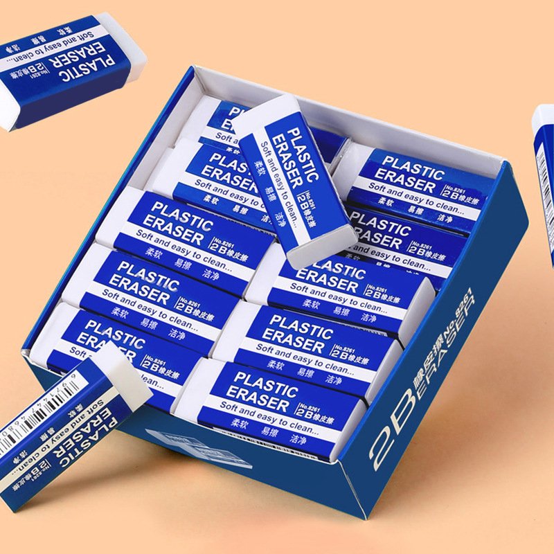 Primary School 2b Exam Eraser Clean Soft Easy To Wipe Children's eraser Stationery custom logo and package