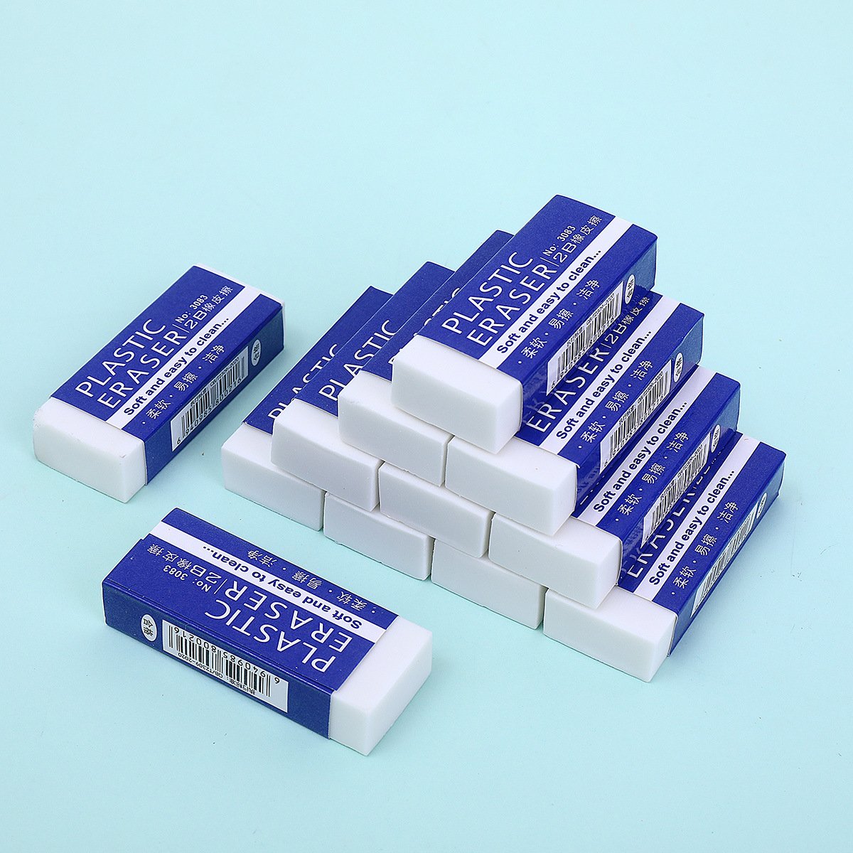 Primary School 2b Exam Eraser Clean Soft Easy To Wipe Children's eraser Stationery custom logo and package