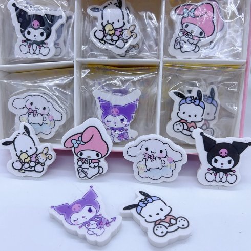 Children's Creative Cartoon Shaped Eraser Cute Girl's Heart Pencil Eraser Student Portable Eraser Stationery Gift