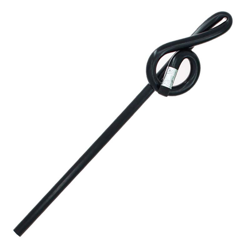 School Writing Stationery Children's Drawing Pencil New Musical Shape Design Wooden HB Pencil With Eraser