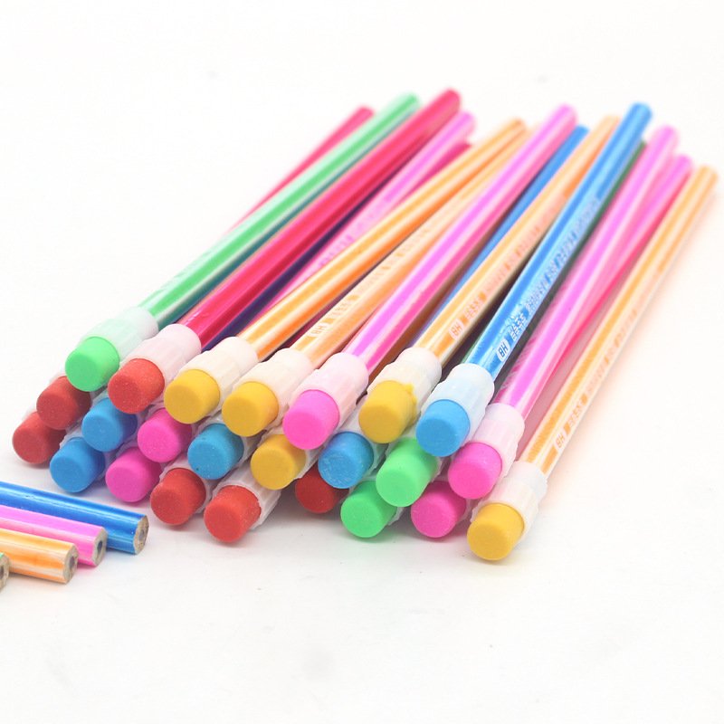 customized logo wooden hb Big Head erase pencil