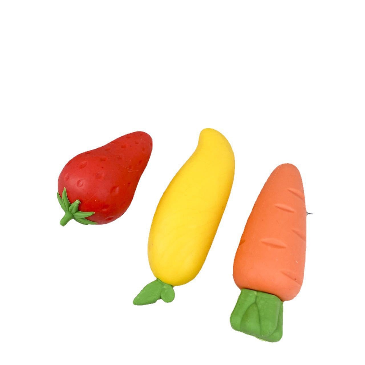 2024 Wholesale Cartoon Fruit Carrot Strawberry Mango Shaped Eraser Removable Children's Gift Eraser For School Stationary