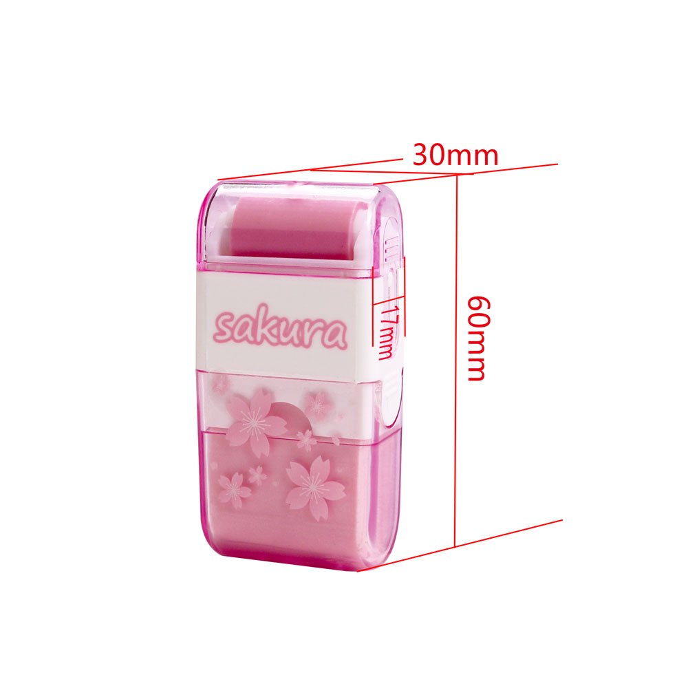 Lovely pink roller multi-functional stationery collecting debris student present wide use pencil eraser