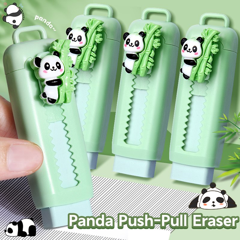 Super Clean Office Push and Pull Design Pencil Eraser Cartoon Rubber Erasers for Elementary School Kids