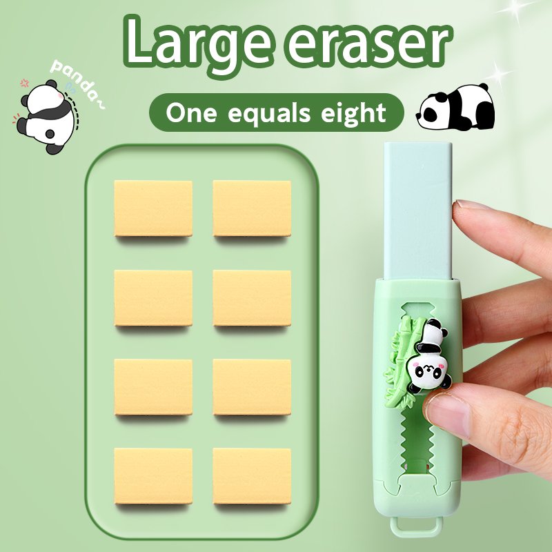 Super Clean Office Push and Pull Design Pencil Eraser Cartoon Rubber Erasers for Elementary School Kids