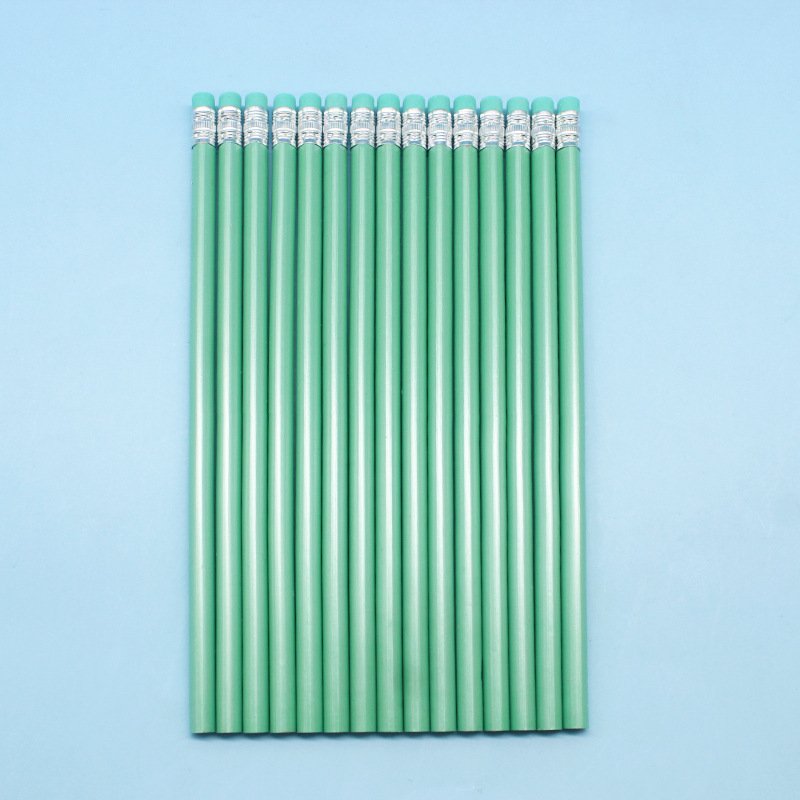 Pencil Wholesale pearlescent HB triangle rod with eraser head elementary school prize children's stationery