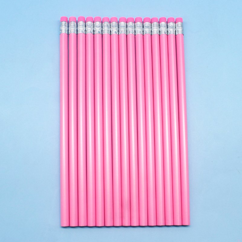 Pencil Wholesale pearlescent HB triangle rod with eraser head elementary school prize children's stationery
