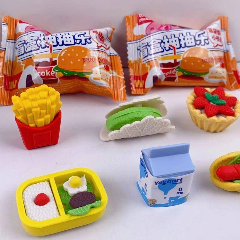 Creative Cute Kawaii Hamburger Food Drink Eraser School Office Supply Kids Gift Rubber stationery Novelty lovely birthday gift